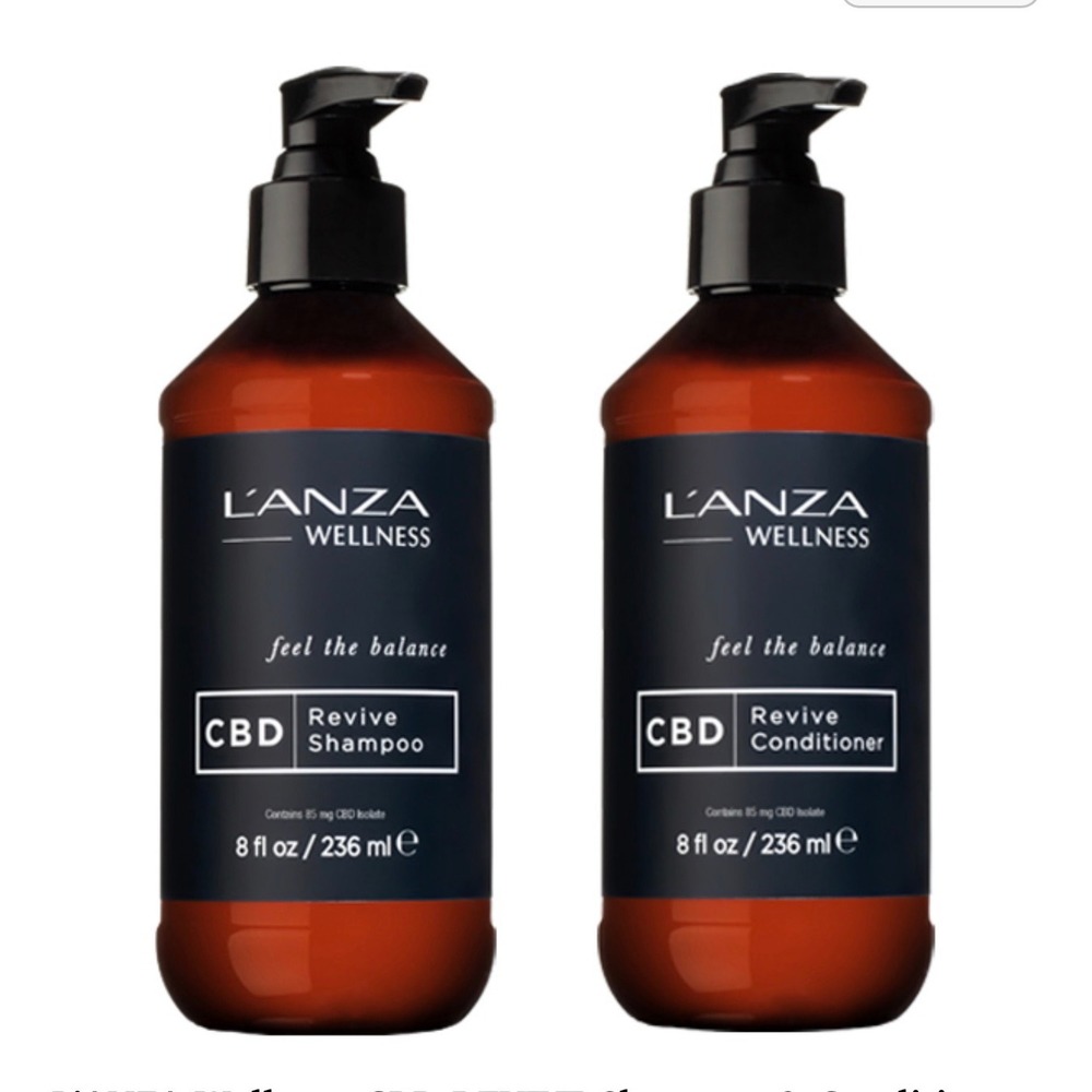 L'ANZA Wellness CBD Revive Shampoo and Conditioner Set 8 oz 236 ml Each Duo